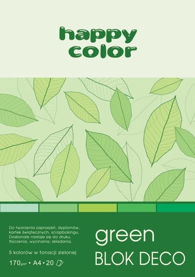 Blok Deco Green, A4, 20 kartek Happy Color