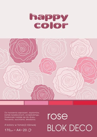 Blok Deco Rose, A4, 20 kartek Happy Color
