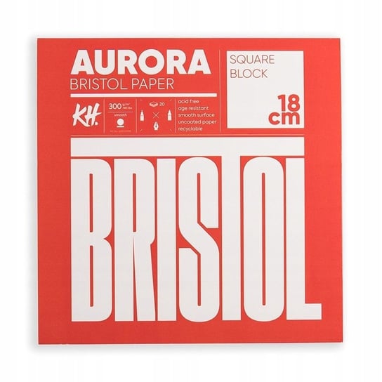 Blok do akwareli AURORA Bristol 300g/m2 18x18cm Aurora