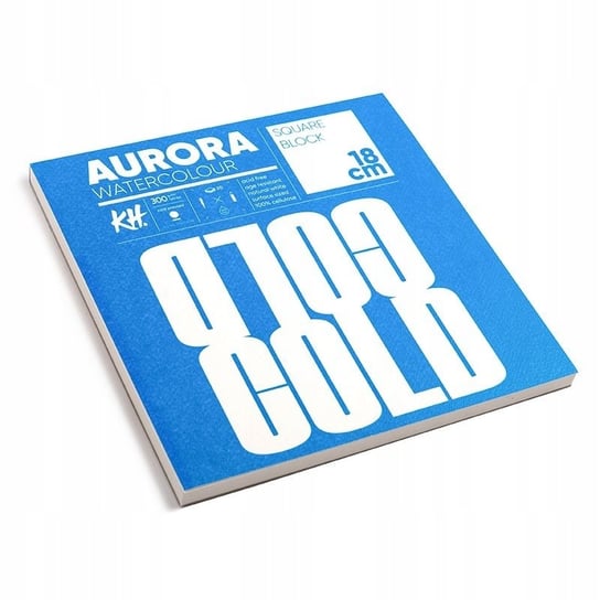 Blok do akwareli AURORA Cold pressed 300g/m2 18x18 Aurora