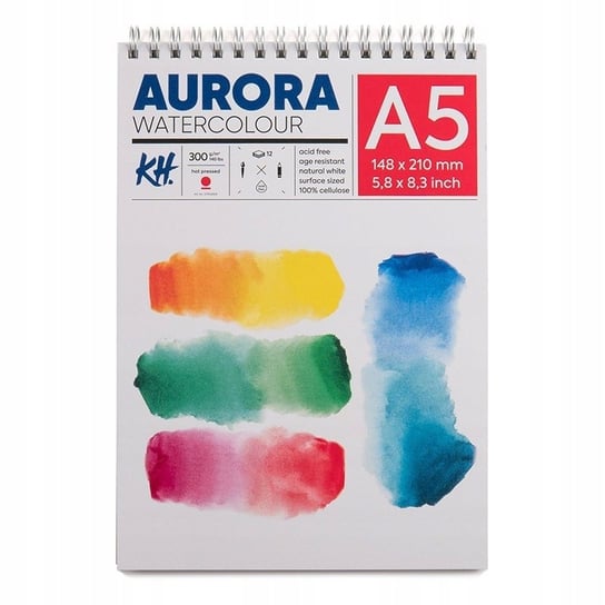 Blok do akwareli AURORA Hot Pressed 300g/m2 A5 na Aurora