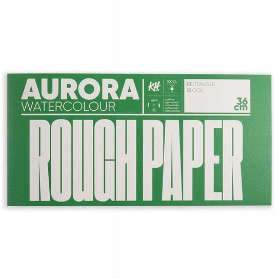 Blok do akwareli AURORA Rough 300g/m2 18x36cm Aurora