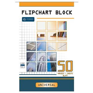 Blok do flipchartu, gładki, 64 x 100 cm, 50 arkuszy Interdruk