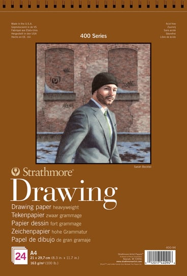 Blok do rysunku Strathmore 400 A4 163g 24 kartki Kremowy na spirali Strathmore