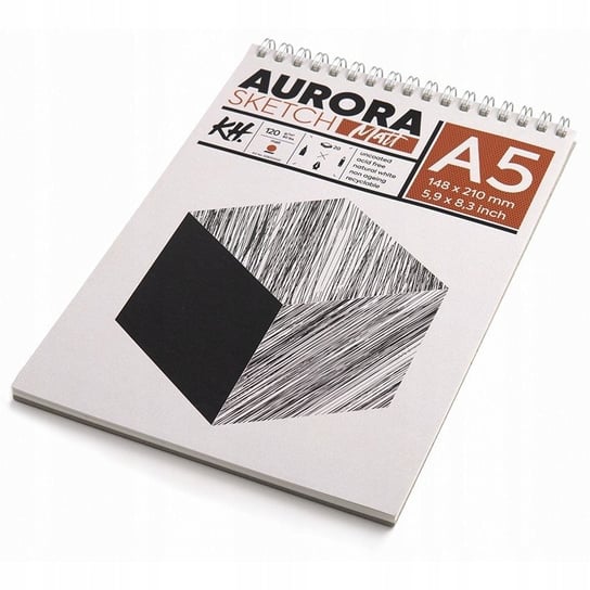 Blok do szkicu AURORA Sketch Matt 120g/m2 A5 na sp Aurora