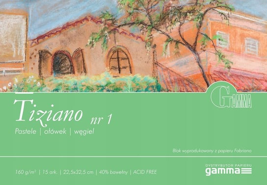 Blok GAMMA Tiziano (do pasteli i rysunku) nero 22, Gamma