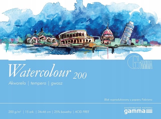 Blok GAMMA Watercolour 200g do akwareli 34 x 46 cm Gamma