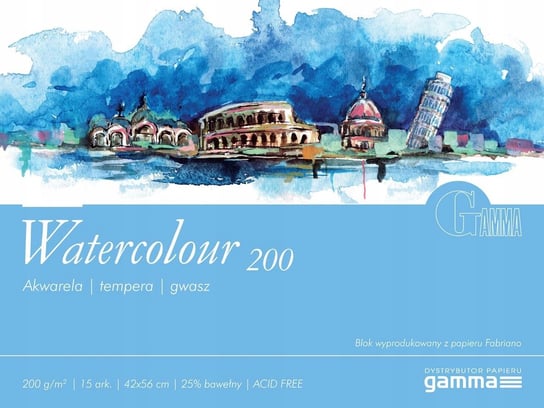 Blok GAMMA Watercolour 200g (do akwareli) 42 x 56 Gamma