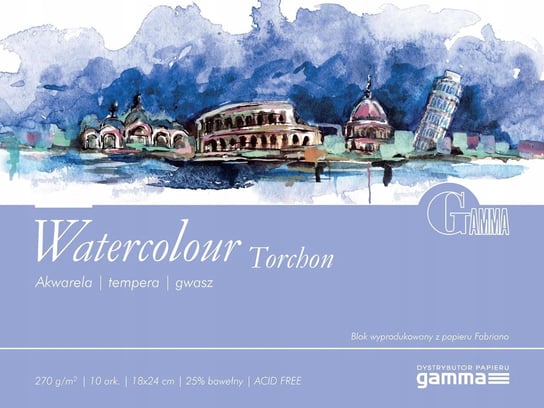 Blok GAMMA Watercolour Torchon akwarela 18x24 cm Gamma
