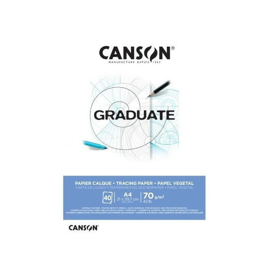 Blok kalki kreślarskiej A4 40k 70g       Graduate Canson Inna marka