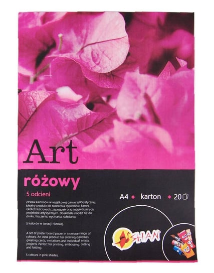 Blok kolorowy Art różowy Shan A4 20 ark Shan