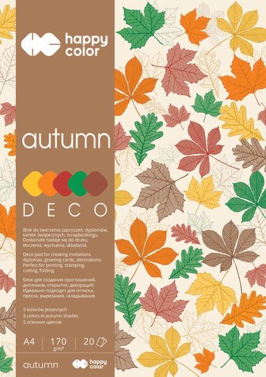 Blok kolorowy Deco Autumn, A4, Happy Color Happy Color