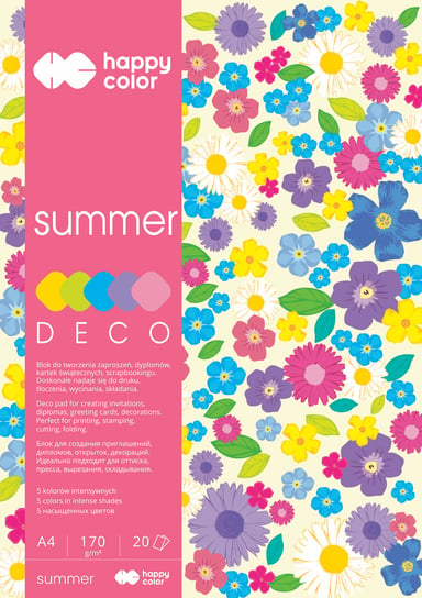 Blok kolorowy Deco Summer, A4, Happy Color Happy Color