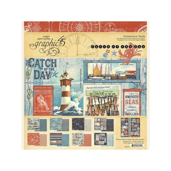 Blok papierów Graphic 45 - CATCH OF THE DAY - Collection Pack 30x30 Graphic 45