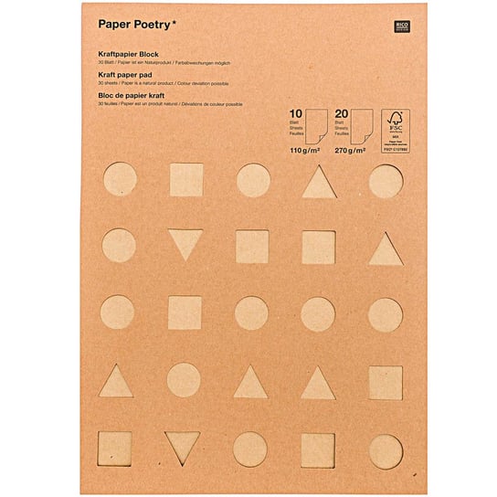 Blok papierów karftowych, 30 arkuszy Rico Design