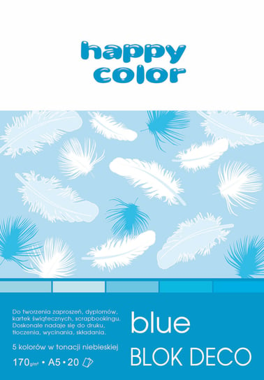 Blok papierów kolorowych, A5, Deco Blue Happy Color