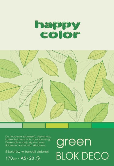 Blok papierów kolorowych, A5, Deco Green GDD Grupa Dystrybucyjna Daccar