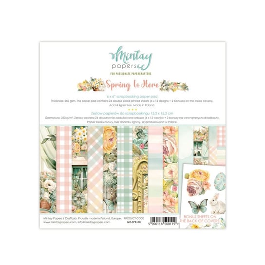 Blok papierów Mintay Papers - SPRING IS HERE 15x15 Mintay Papers