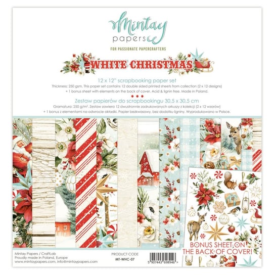 Blok papierów Mintay Papers - WHITE CHRISTMAS 30x30 Mintay Papers
