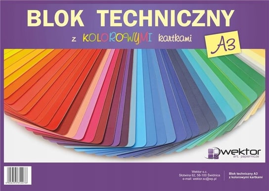 Blok rysunkowy A3/8K kolorowy (10szt) WEKTOR