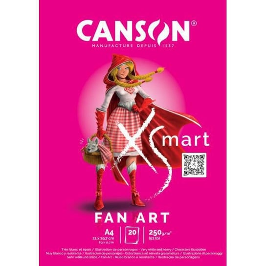Blok rysunkowy A4 20k 250g XSmart Fun    Art Manga Canson Inna marka