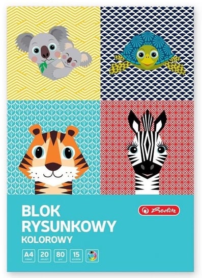 Blok Rysunkowy A4/20K Kolor Cute Animals (10Szt) Herlitz