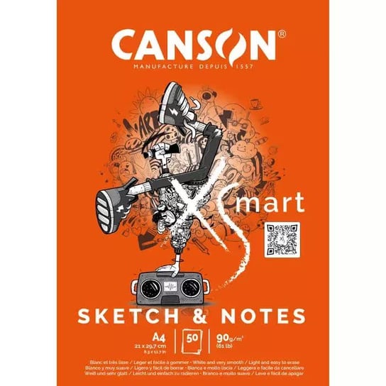 Blok rysunkowy A4 50k 90g XSmart         Sketch&Notes Canson Inna marka