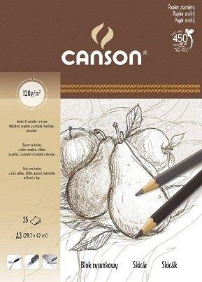 Blok rysunkowy Canson, A3, 25 kartek Canson
