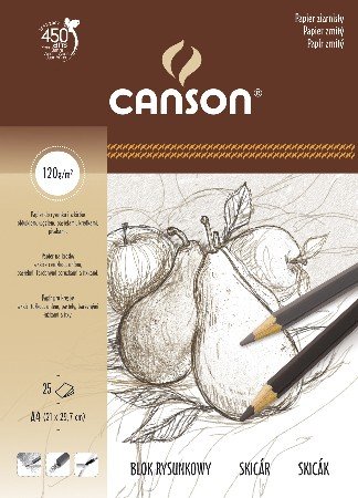 Blok rysunkowy Canson, gruszka, A4, 25 arkuszy Canson