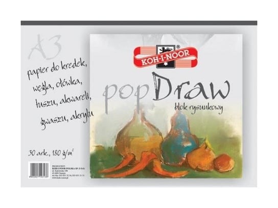 Blok rysunkowy, format A3, Pop Draw A3 Koh-I-Noor