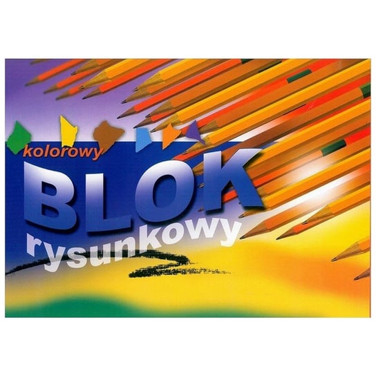 Blok rysunkowy format A3 z kolorowymi kartkami 16 kartek St.Majewski