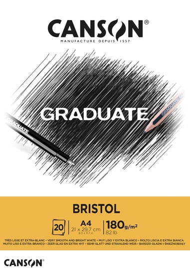 Blok rysunkowy Graduate Bristol, A3, biały Canson