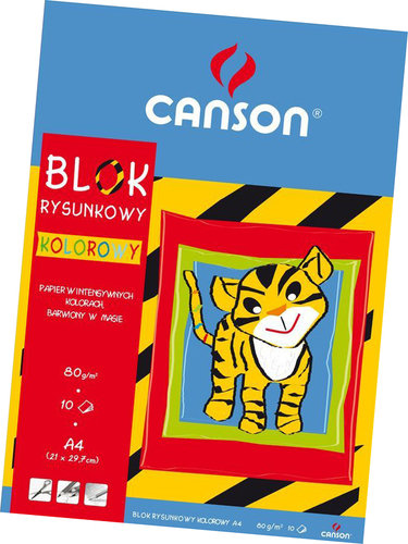 Blok Rysunkowy Kolorowy A4 Canson 10 arkuszy Canson