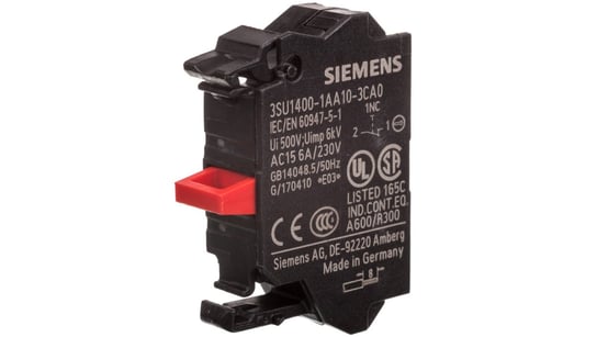 Blok styków 1R montaż czołowy przyłącze sprężynowe Sirius ACT 3SU1400-1AA10-3CA0 Siemens