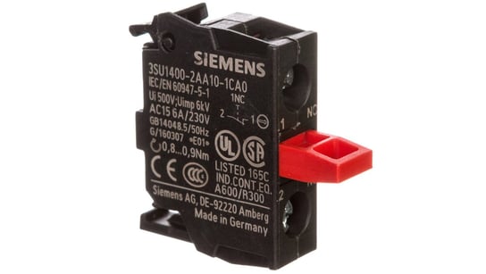 Blok styków 1R montaż do ścianki tylnej Sirius ACT 3SU1400-2AA10-1CA0 Siemens