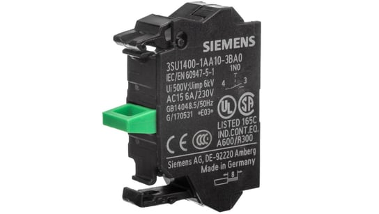 Blok styków 1Z montaż czołowy przyłącze sprężynowe Sirius ACT 3SU1400-1AA10-3BA0 Siemens