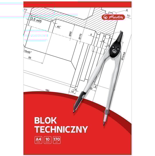 Blok Techniczny A4 10 kart Biały Herlitz