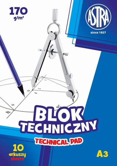 Blok techniczny ASTRAPAP A3 170g Astra