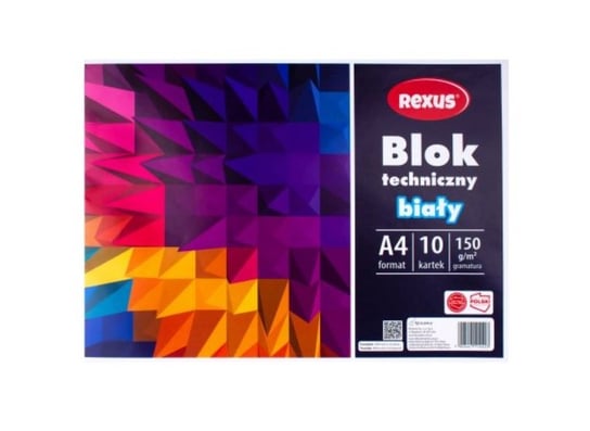 Blok Techniczny Biały A4 10 Kartek 150 G/M2 Blok Szkolny Rexus Blok Dla Dzieci Beniamin REXUS