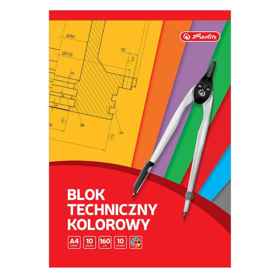 Blok techniczny kolorowy A4 10k 160g/m2 HERLITZ Herlitz