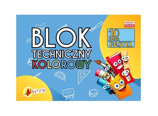 Blok techniczny kolorowy pastelowy A4 Shan