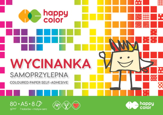 Blok Wycinanka samoprzylepna A5, 8 arkuszy, Happy Color Happy Color