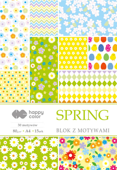 Blok z motywami, A4, Spring Happy Color