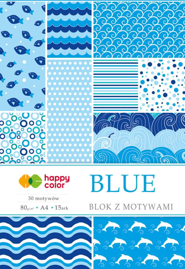 Blok z motywami Blue, A4, Happy Color Happy Color
