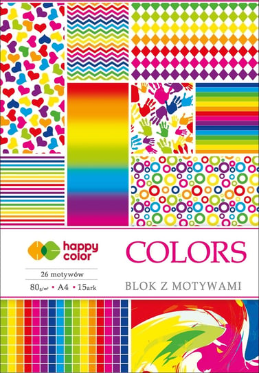 Blok z motywami, Colors, A4, Happy Color Happy Color