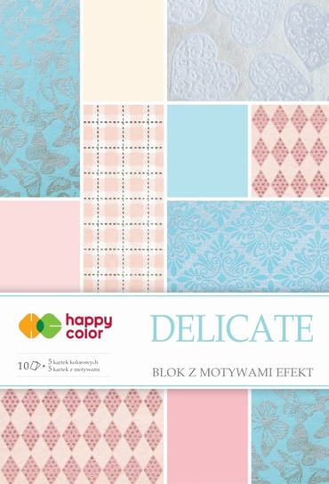 Blok z motywami Delicate, A4, 200 g Happy Color