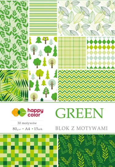 Blok z motywami Green, A4, Happy Color Happy Color