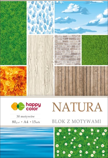 Blok z motywami, Natura, A4, Happy Color Happy Color
