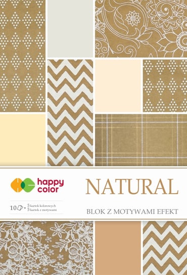 Blok z motywami Natural, A4, 200 g Happy Color