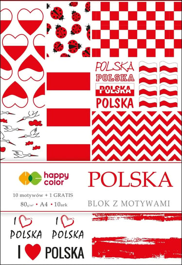 Blok z motywami, Polska, A4, Happy Color Happy Color